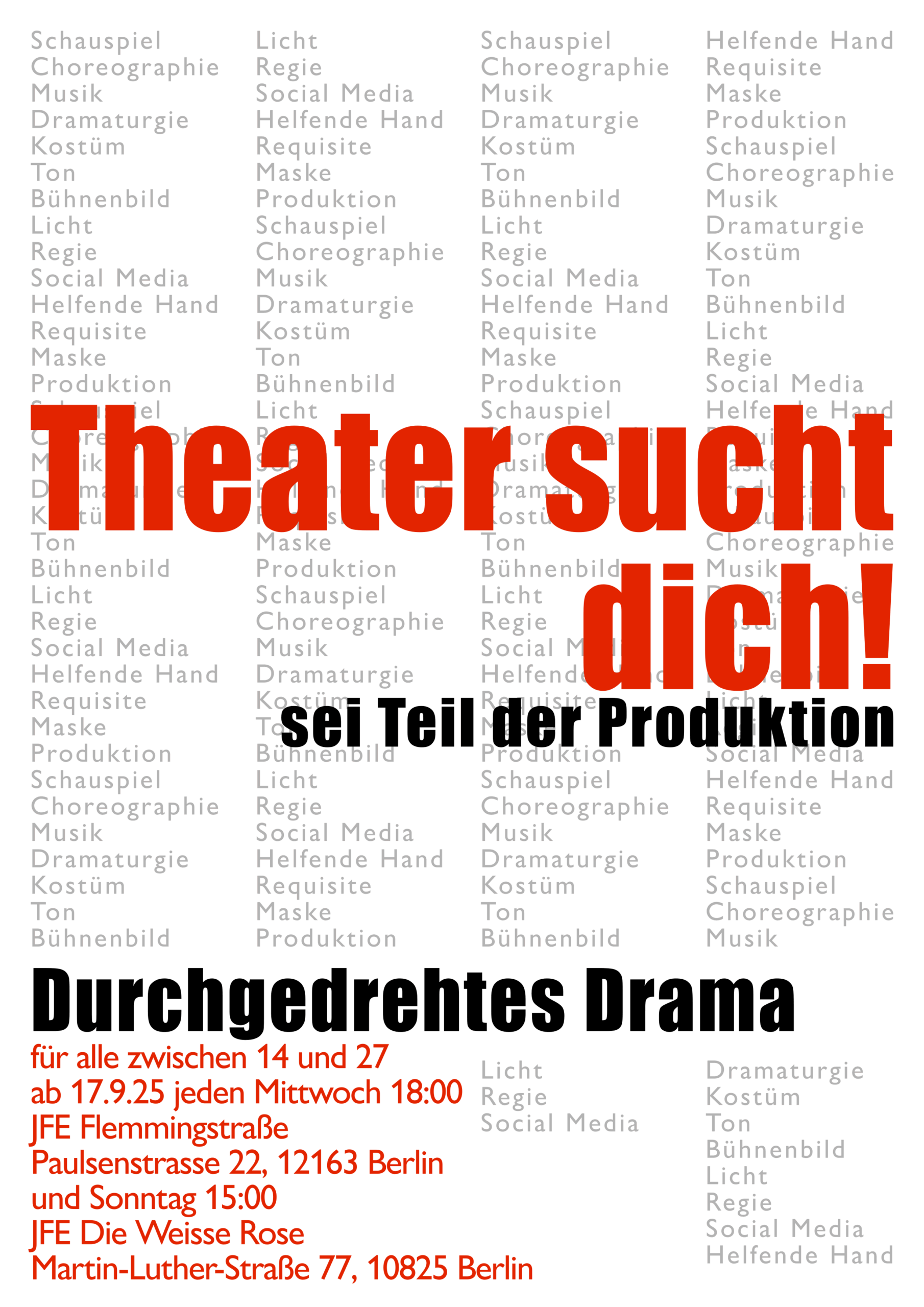 Plakat Theater sucht dich 2025